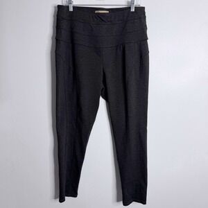 Democracy Womens Leggings Pull On Stretch Basic Gray Size 1X Gut Buster